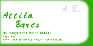 attila barcs business card